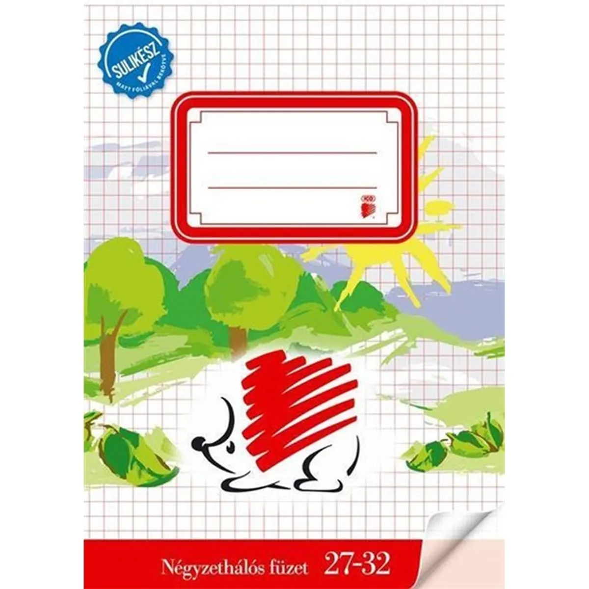 ICO Süni A5 27-32 bekötött sulikész kockás füzet #1