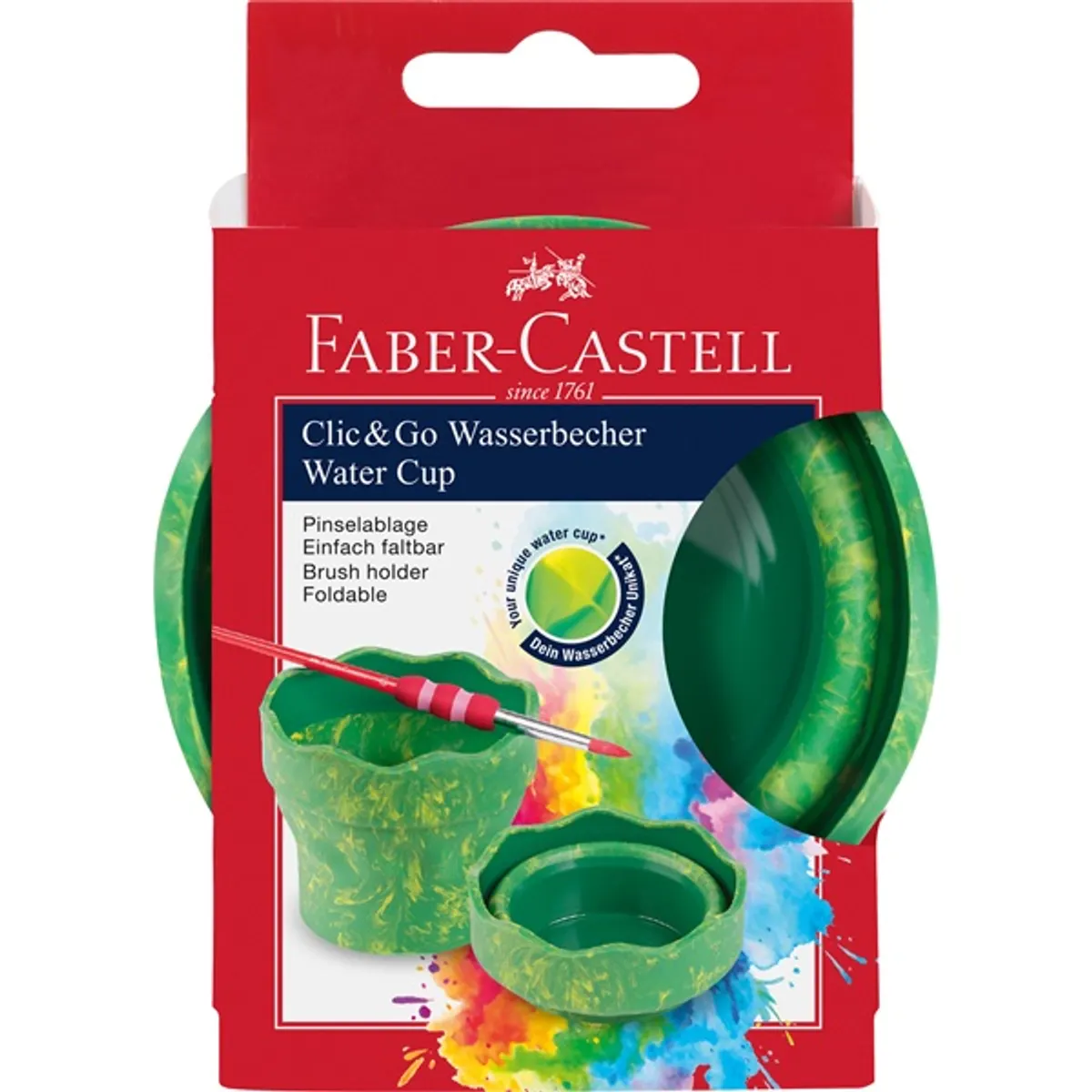 Faber-Castell Clic&Go márvány zöld ecsettál #1