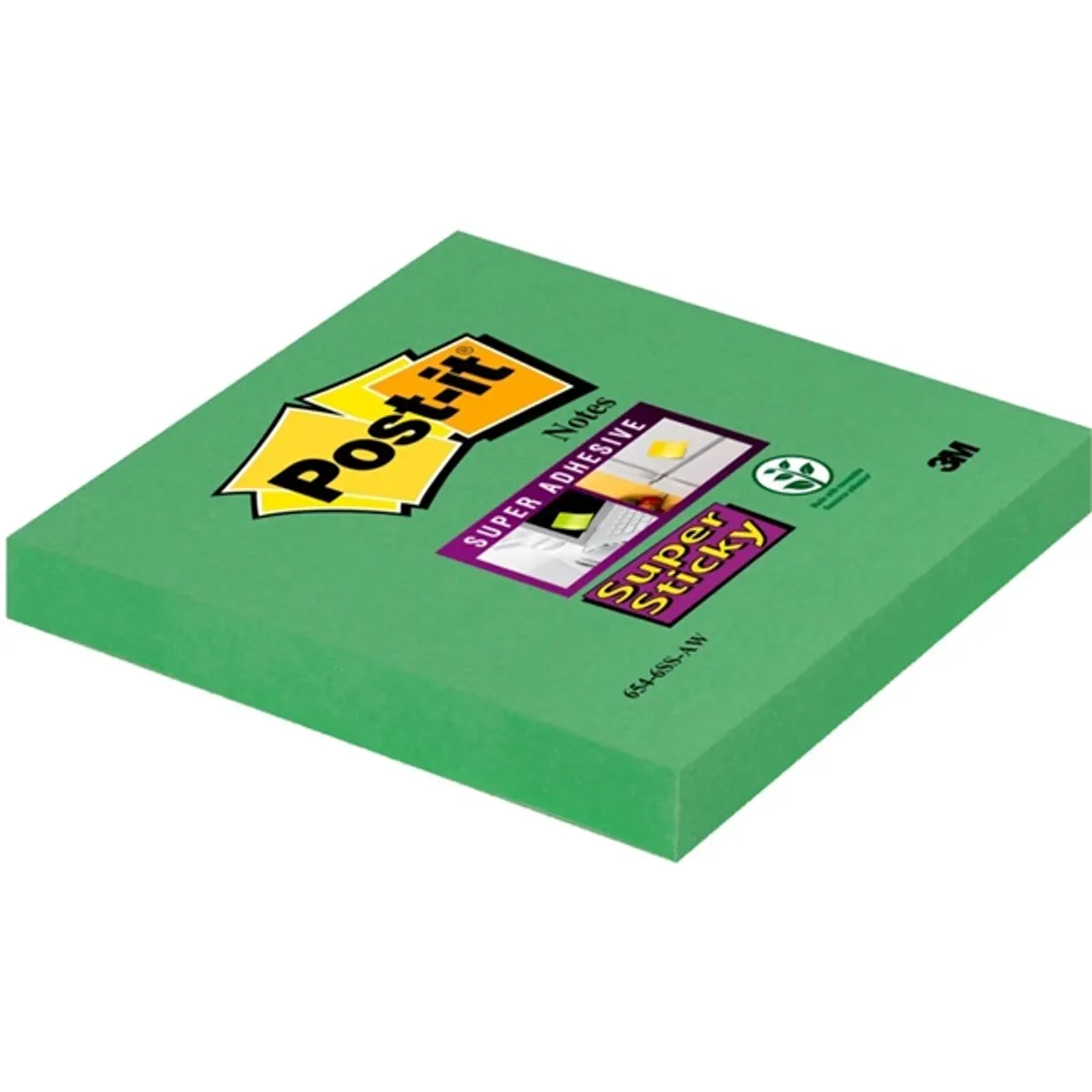 Post-it Super Sticky 654 76x76mm 90lap örökzöld öntapadós jegyzettömb #1