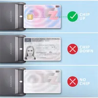 Axagon CRE-SM3TC USB-C Smart card FlatReader okos kártyaolvasó #4