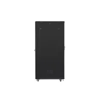 Lanberg FF01-8242-12B 19" 42U SZÉL:800mm MÉLY:1200mm MAG:2047mm lapraszerelt üvegajtós fekete rack szekrény #5