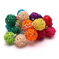 Iris Gömb alakú fonott/rattan/4m/több színű/20db LED-es/3xAA elemes fényfüzér, fénydekoráció #3