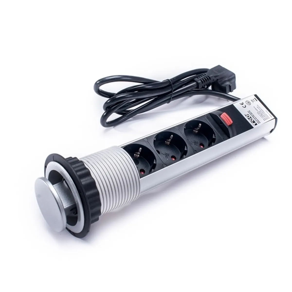 TOO PPS-300-3S IP20, 3x 2P+F, ezüst asztalba süllyeszthető elosztó #3