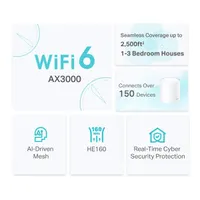TP-Link Deco X50(2-pack) AX3000 fehér otthoni Mesh Wi-Fi 6 egység (2db) #3