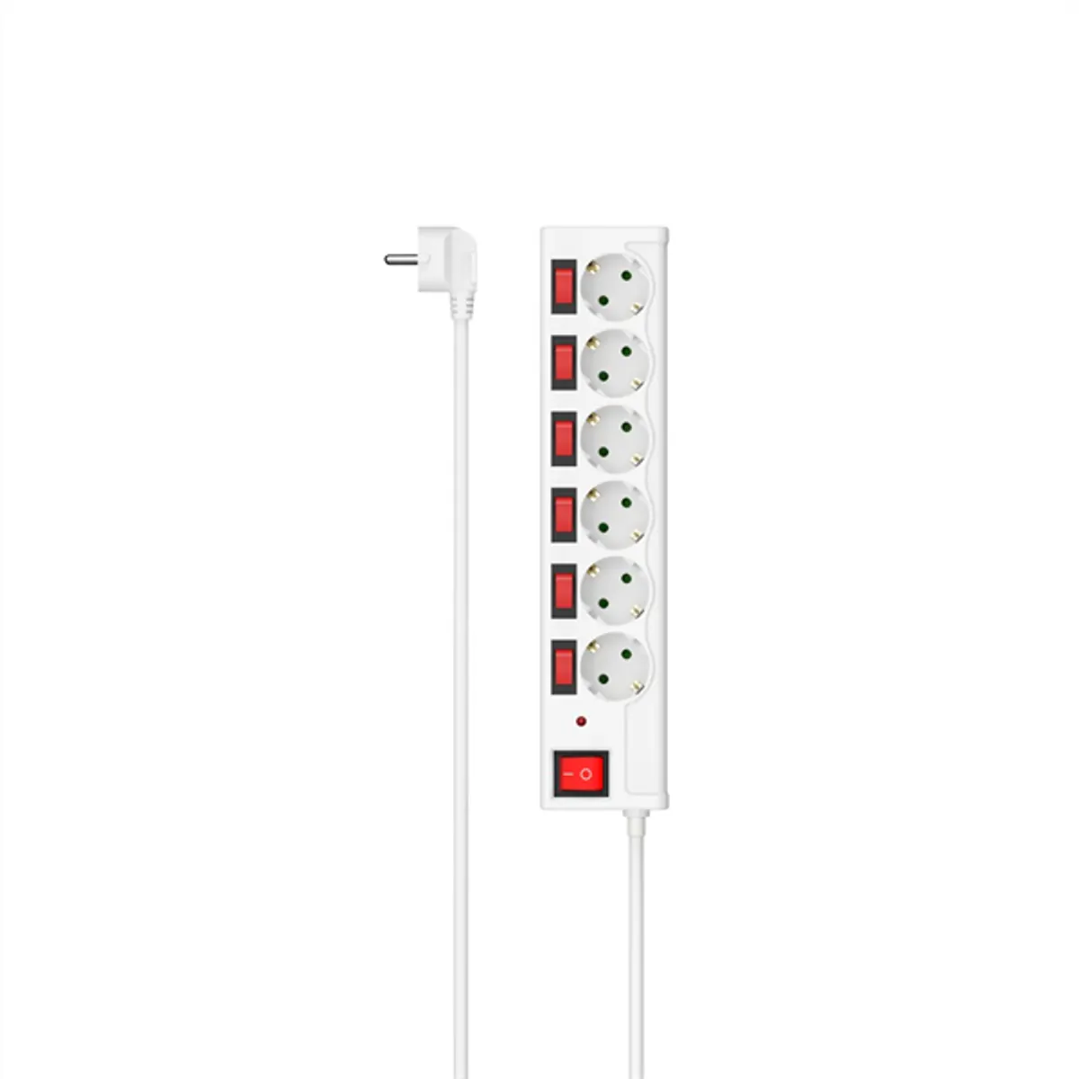 Hama 00223157 6-os,túlfeszültésg elleni védelemmel, külön kapcsolóval,6+1, fehér hálózati elosztó #1