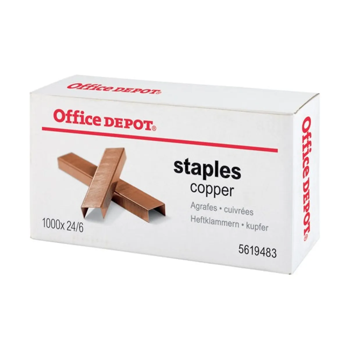 Office Depot 24/6 réz 1000db/cs fűzőkapocs #1