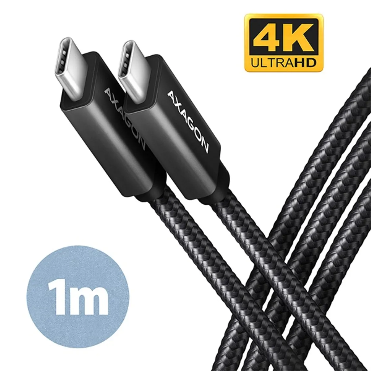 Axagon BUCM32-CM10AB USB TYPE-C 3.2 Gen 2 -  USB TYPE-C 1 m fekete kábel #1
