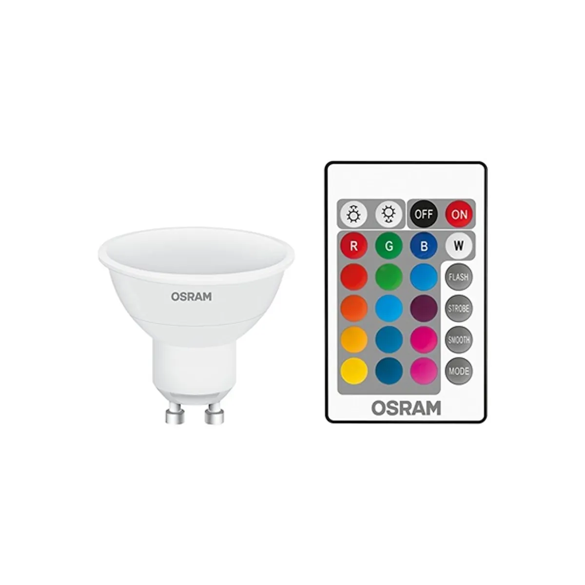 Osram Star+ RGBW/műanyag ház 4,5W/250lm/2700K/GU10 távirányítható LED PAR16 spot izzó #1