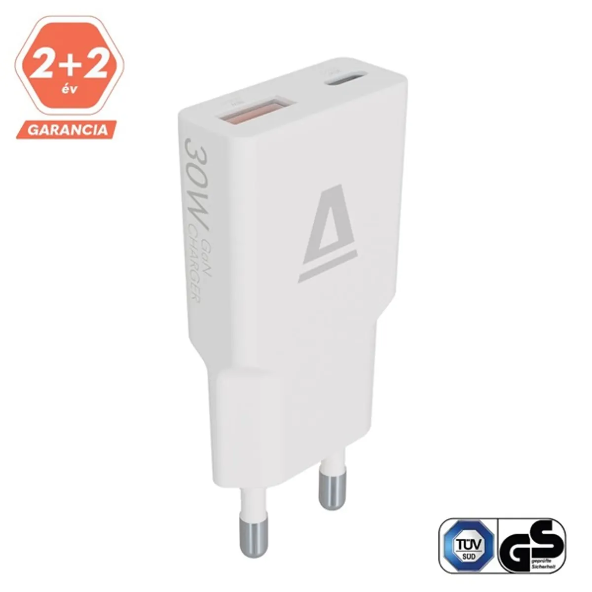 AVAX CH641W NANO SLIM 30W USB-C (PD3.0)+USB-A (QC3.0) fehér hálózati töltő #2