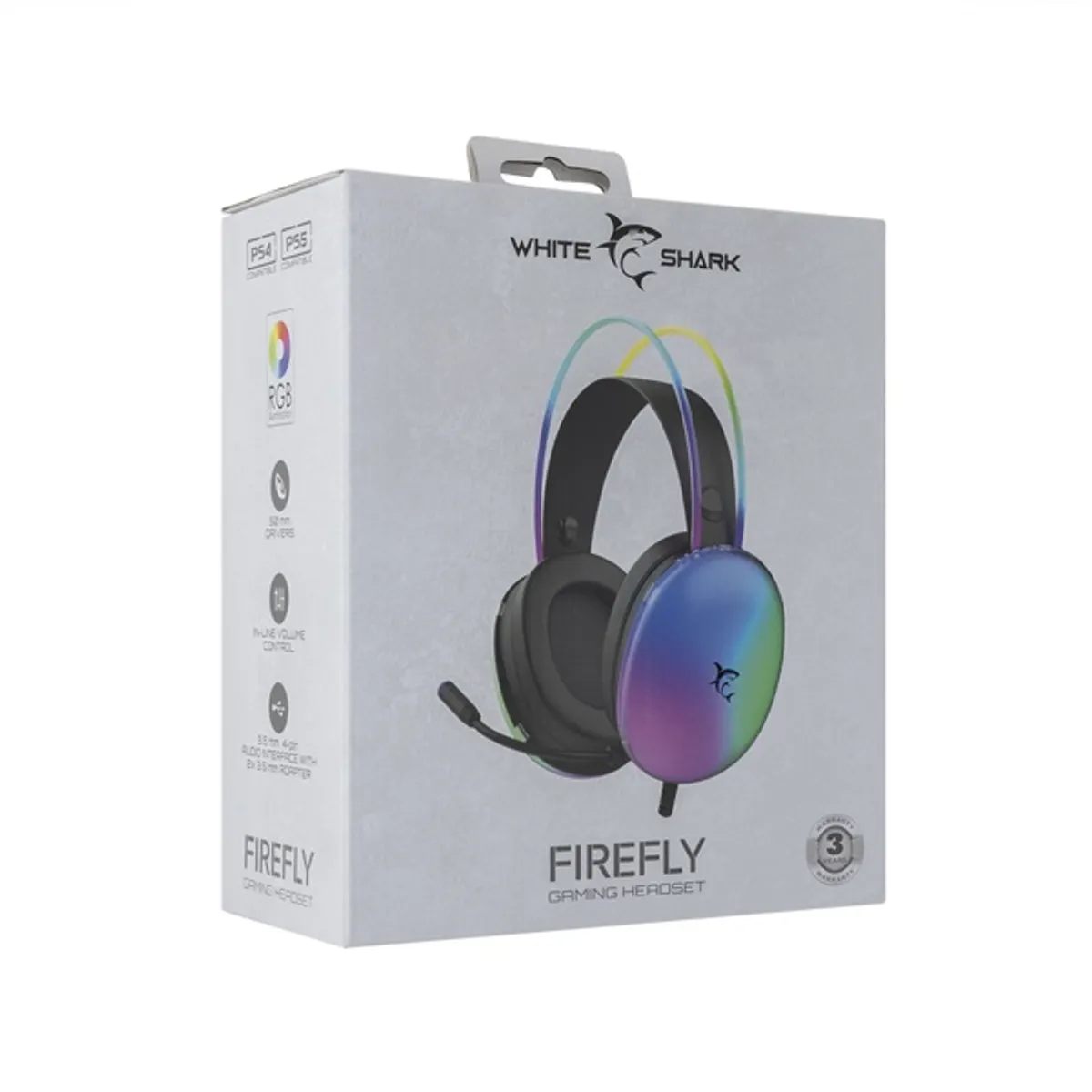 White Shark FIREFLY GH-2342B fekete gamer fejhallgató #8