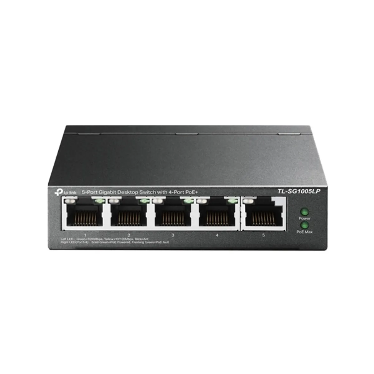 TP-Link TL-SG1005LP 5x10/100/1000Mbps LAN port 4xPoE+ nem menedzselhető asztali switch #1