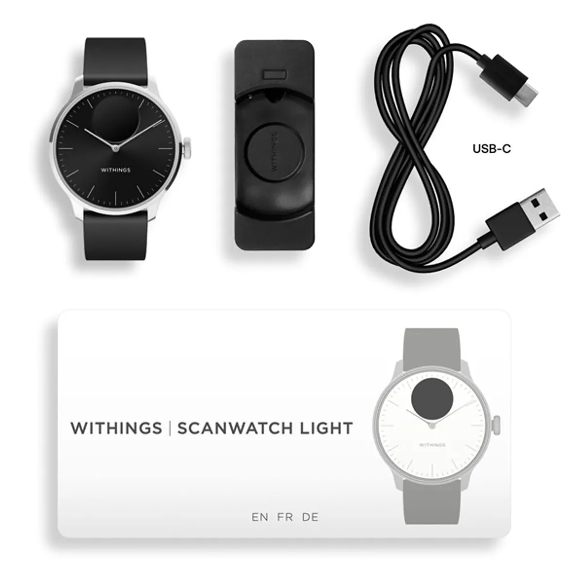 Withings HWA11-model 5 ScanWatch Light 37mm fekete okosóra #10