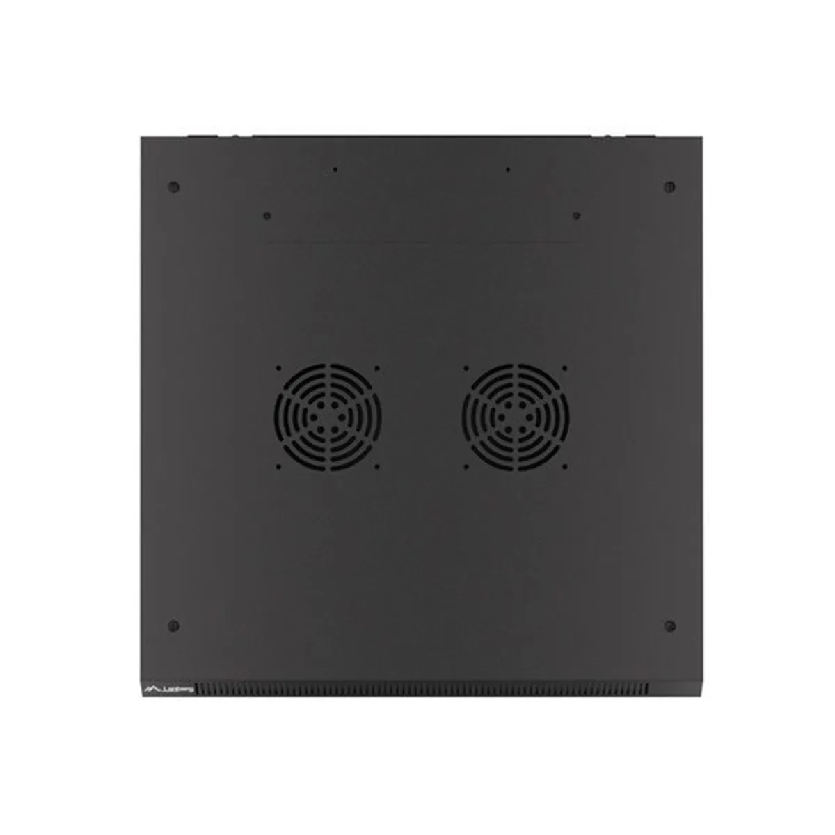 Lanberg WF01-6612-10B 19" 12U SZÉL:600mm MÉLY:600mm MAG:640mm lapraszerelt üvegajtós fekete fali rack szekrény #10