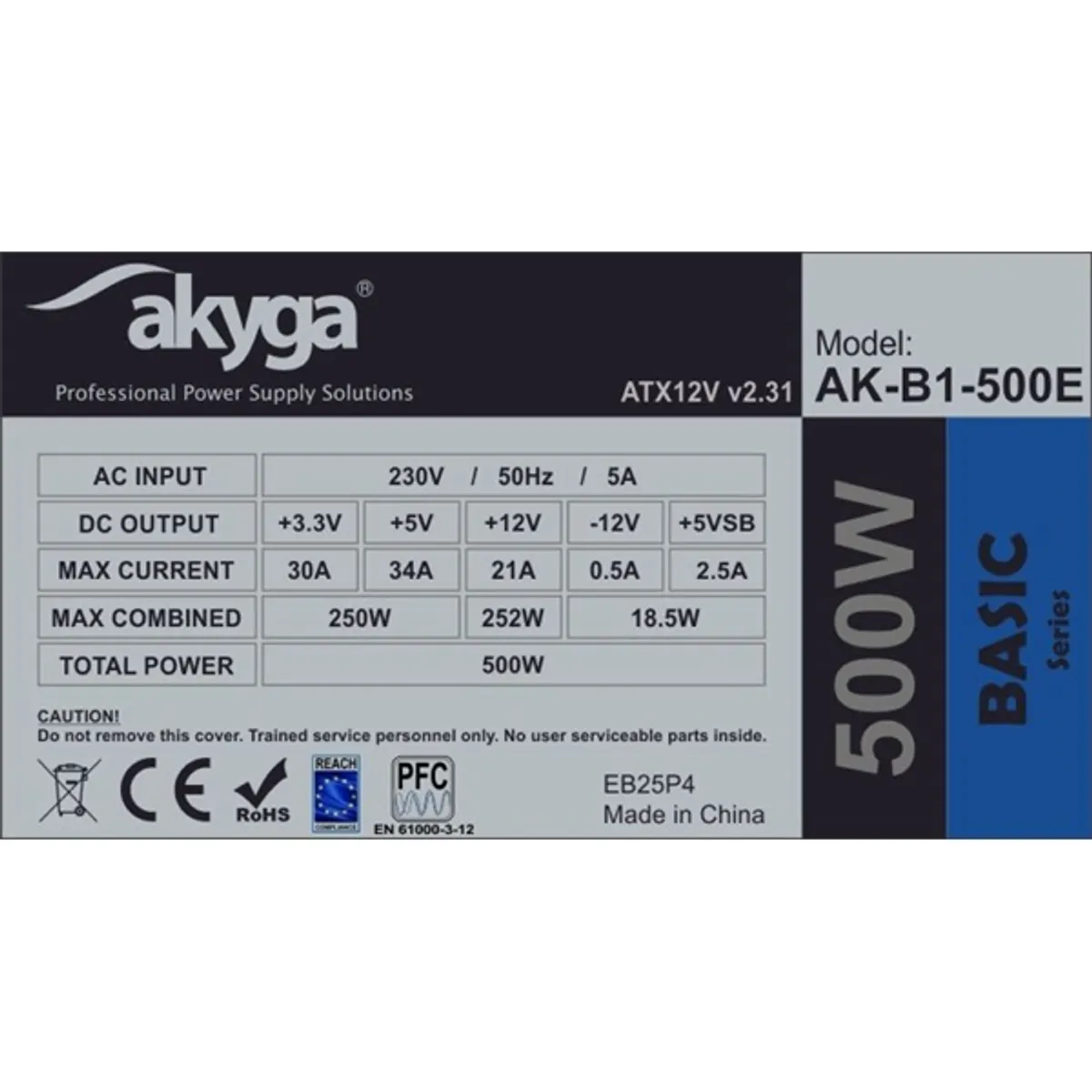 Akyga Basic 500W (AK-B1-500E) tápegység #4