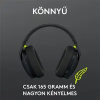 Logitech G435 Lightspeed Wireless fekete gamer headset #5