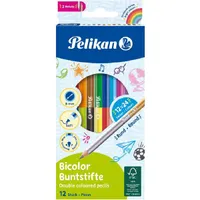 Pelikan Bicolor 12 db ceruzában 24 szín színesceruza készlet #1