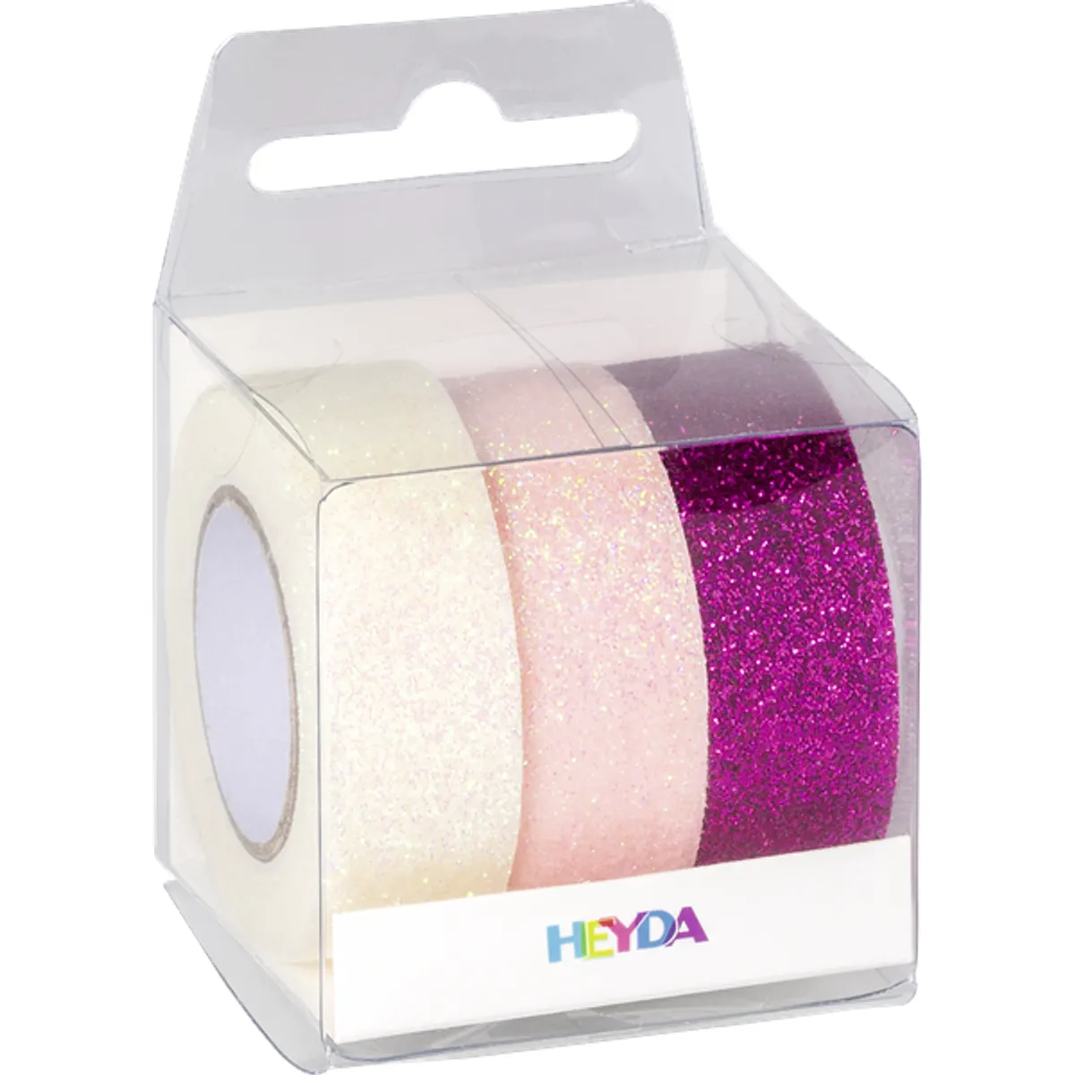 Heyda Pink 3 db glitteres ragasztószalag #2