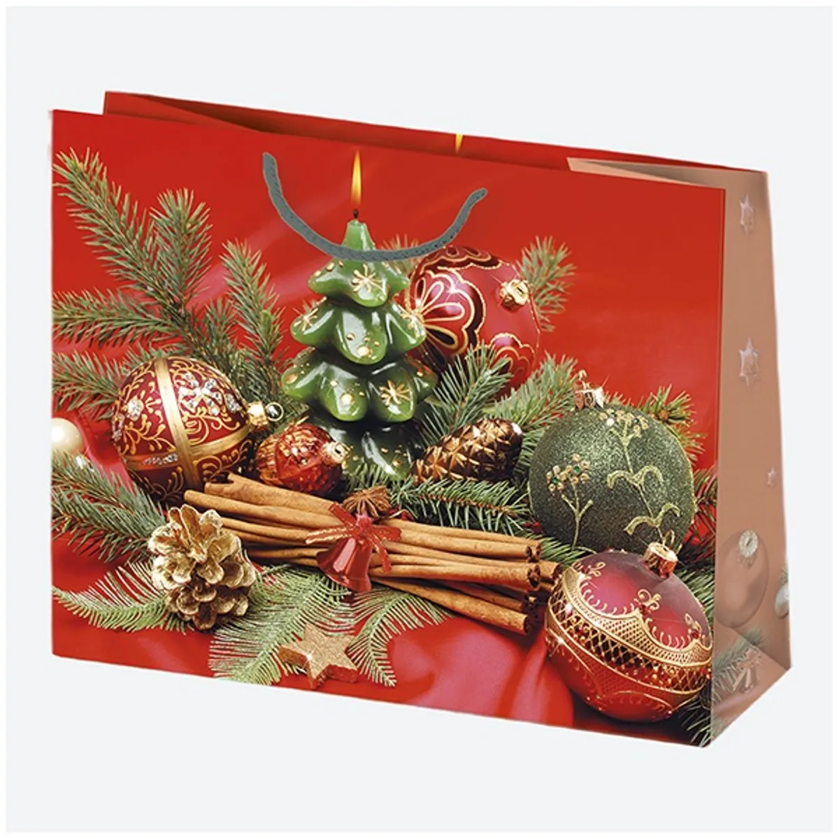 IRIS Karácsonyi ajándéktasak, 300x230x100 mm, különböző színekben és mintával #10