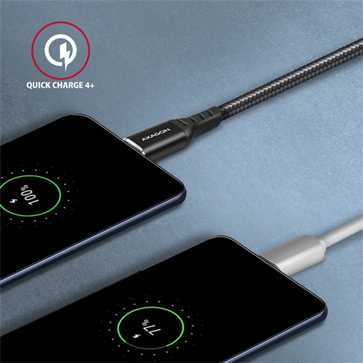 Axagon BUCM2-CM30AB 3m USB C fekete adat- és töltőkábel #5