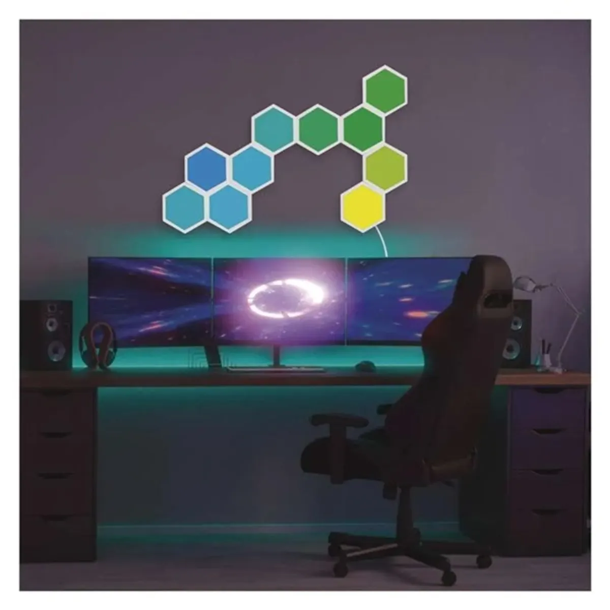 Emos GoSmart Hexagon, kiegészítő készlet,3 rész, 1,8 W, RGBIC dimmelhető, WiFi LED lámpa #9