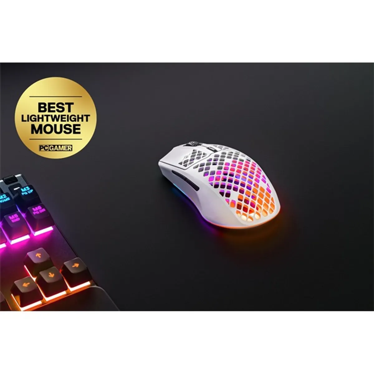 SteelSeries Aerox 3 (2022) Snow wireless fehér optikai gamer egér #5