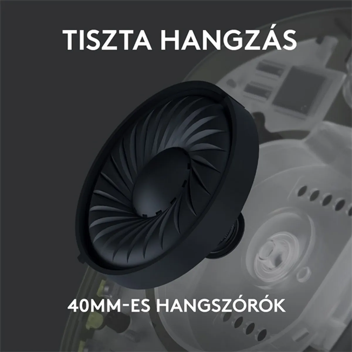 Logitech G435 Lightspeed Wireless fekete gamer headset #3