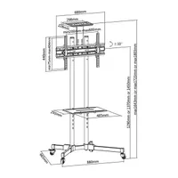 Stell SOS 4000 40"-70" VESA 600x400 prezentációs állvány #7