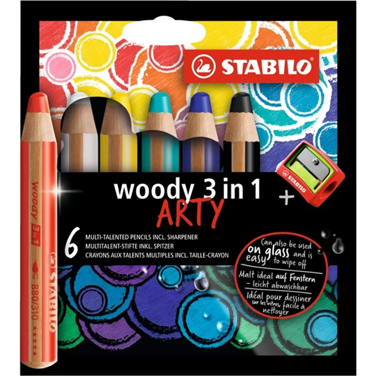 Stabilo ARTY Woody 3in1 6db-os vegyes színű krétaceruza #1