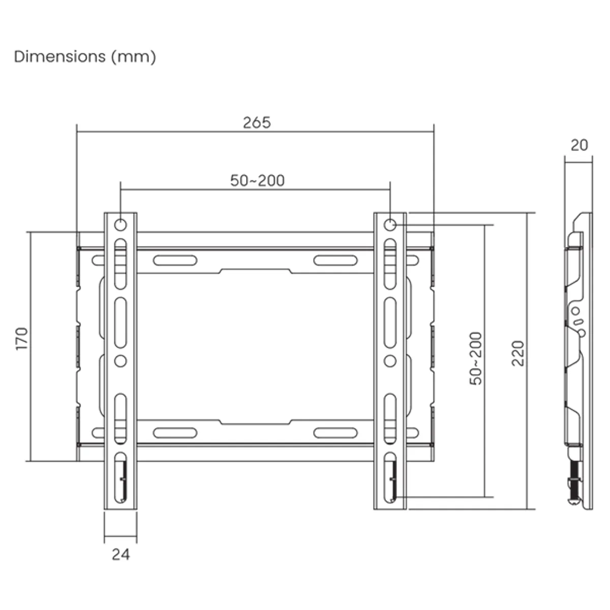 Sbox PLB-2222F-2 23"-43" fix fali TV konzol #5