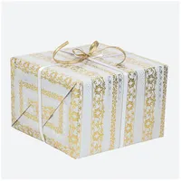 IRIS tekercses csomagoló fényes papír, henger, arany/ezüst, különböző mintákkal, 200x70cm, 60g/m2 #3