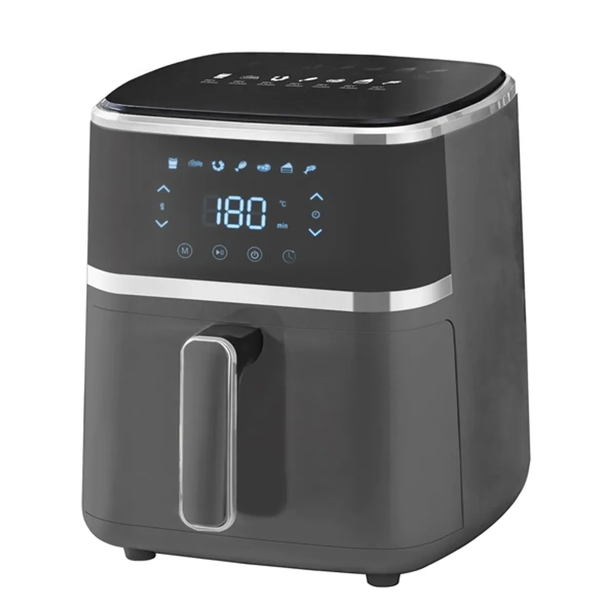 TOO AF-140B-1400 W fekete 5 L forrólevegős sütő (air fryer/airfryer) digitális vezérléssel #1