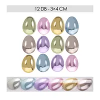 IRIS dekor tojás 12db gyöngyház 6 féle szín 3x4/cs