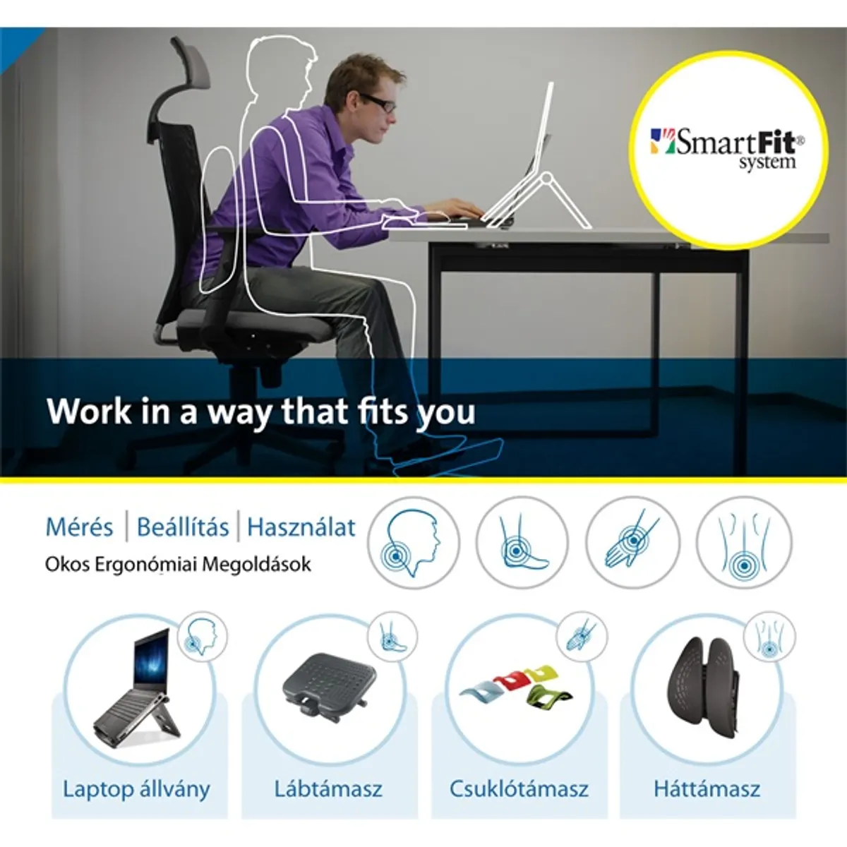 Kensington ACCO56146 SmartFit Solemate Plus dönthető lábtámasz #9