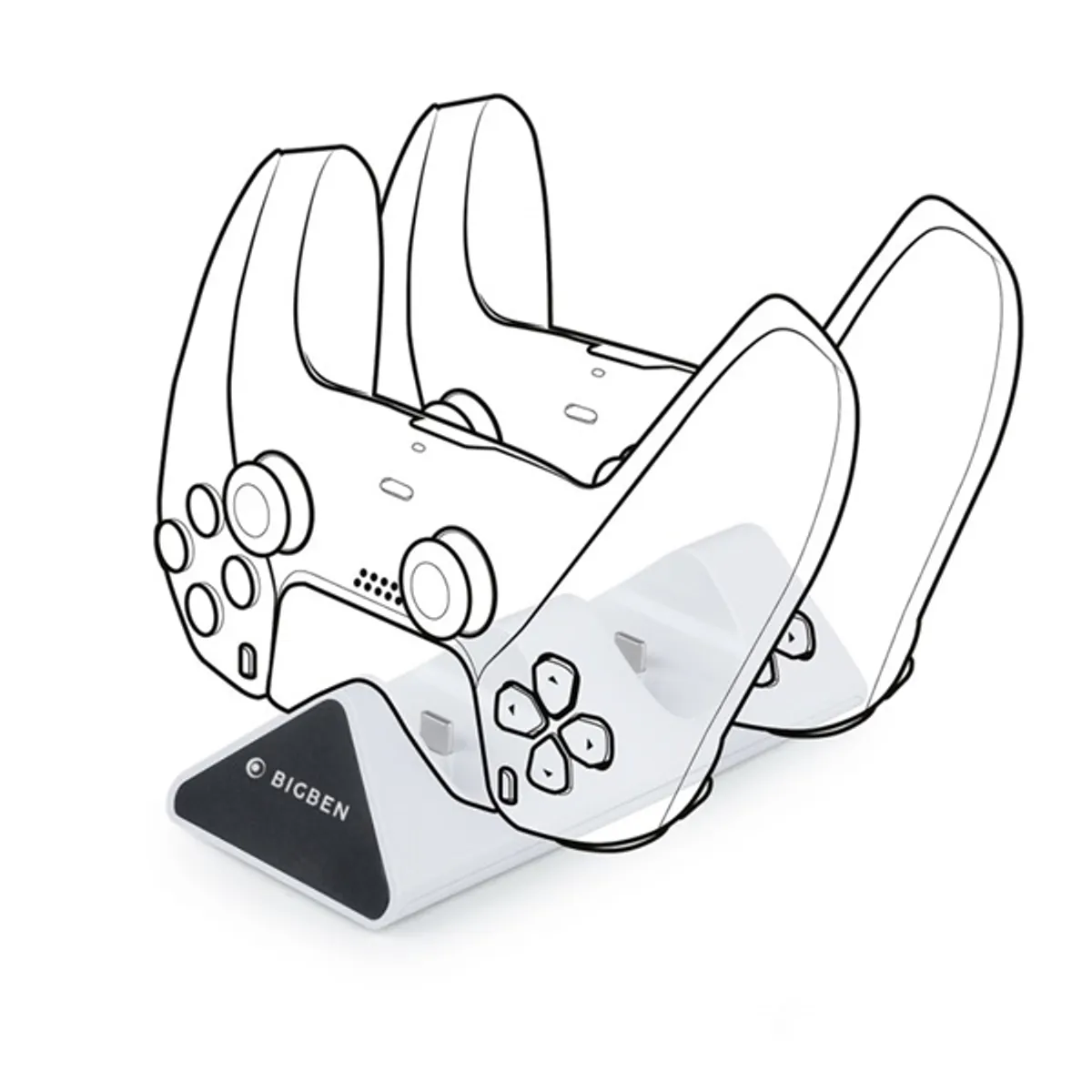 BigBen 2807367 PS5 V2 Dual fehér töltőállomás #2