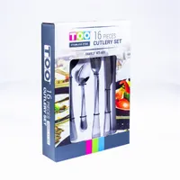 TOO KT-401 Family 16 db-os ezüst evőeszköz készlet #3