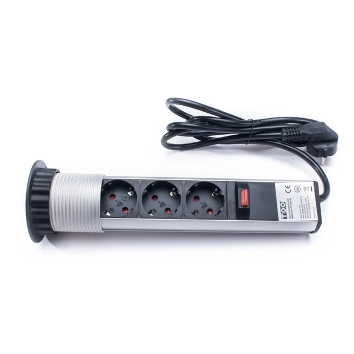 TOO PPS-300-3S IP20, 3x 2P+F, ezüst asztalba süllyeszthető elosztó #1