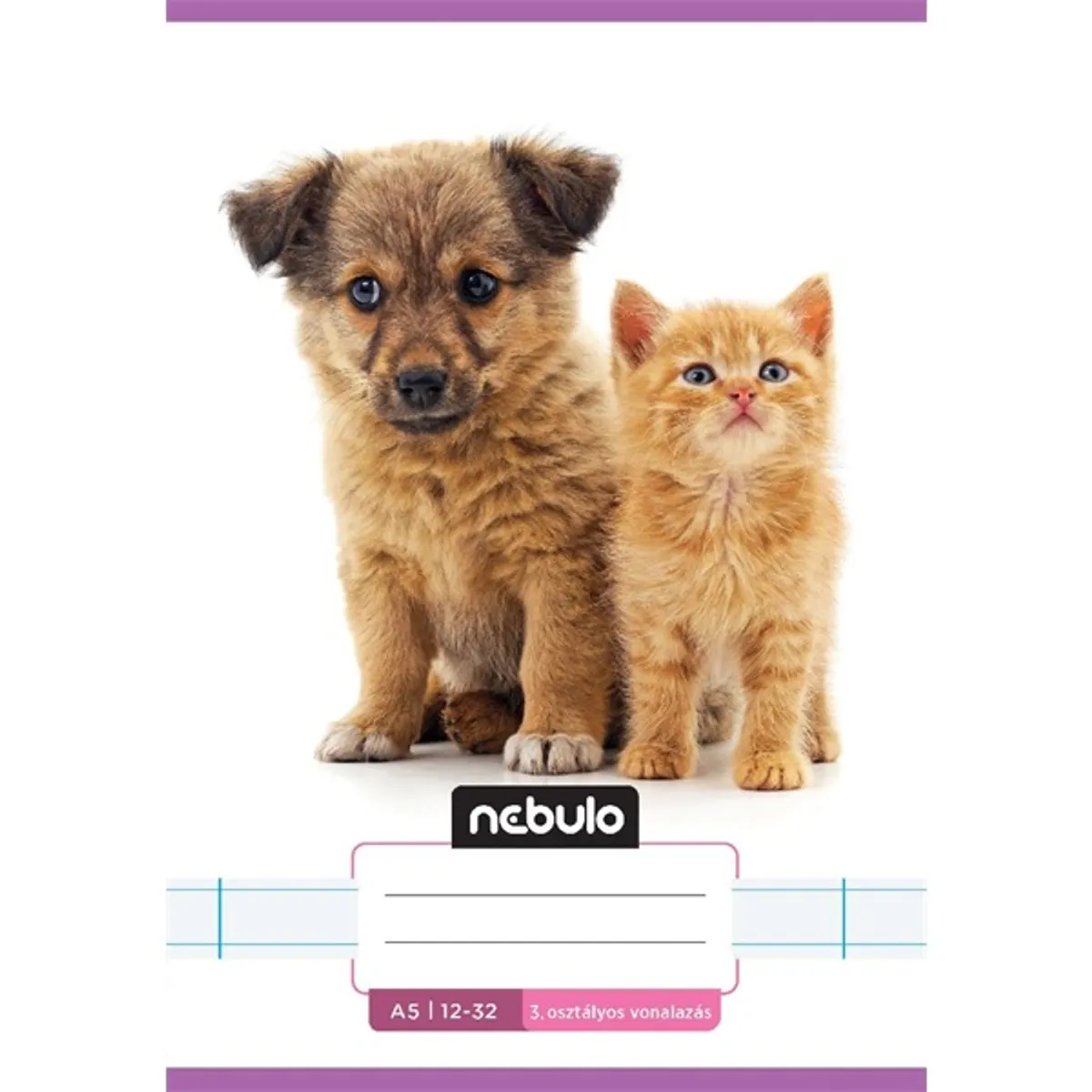 Nebulo Cuki minták A5 3. osztályos 12-32 tűzött vonalas füzet #1