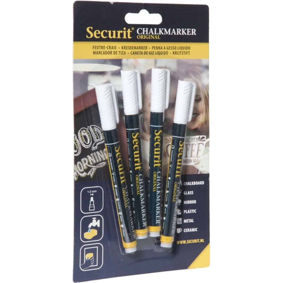 Securit 4db-os fehér krétamarker #1