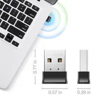 CUDY WU650 kétsávos AC650 WIFI USB mini fekete adapter #3