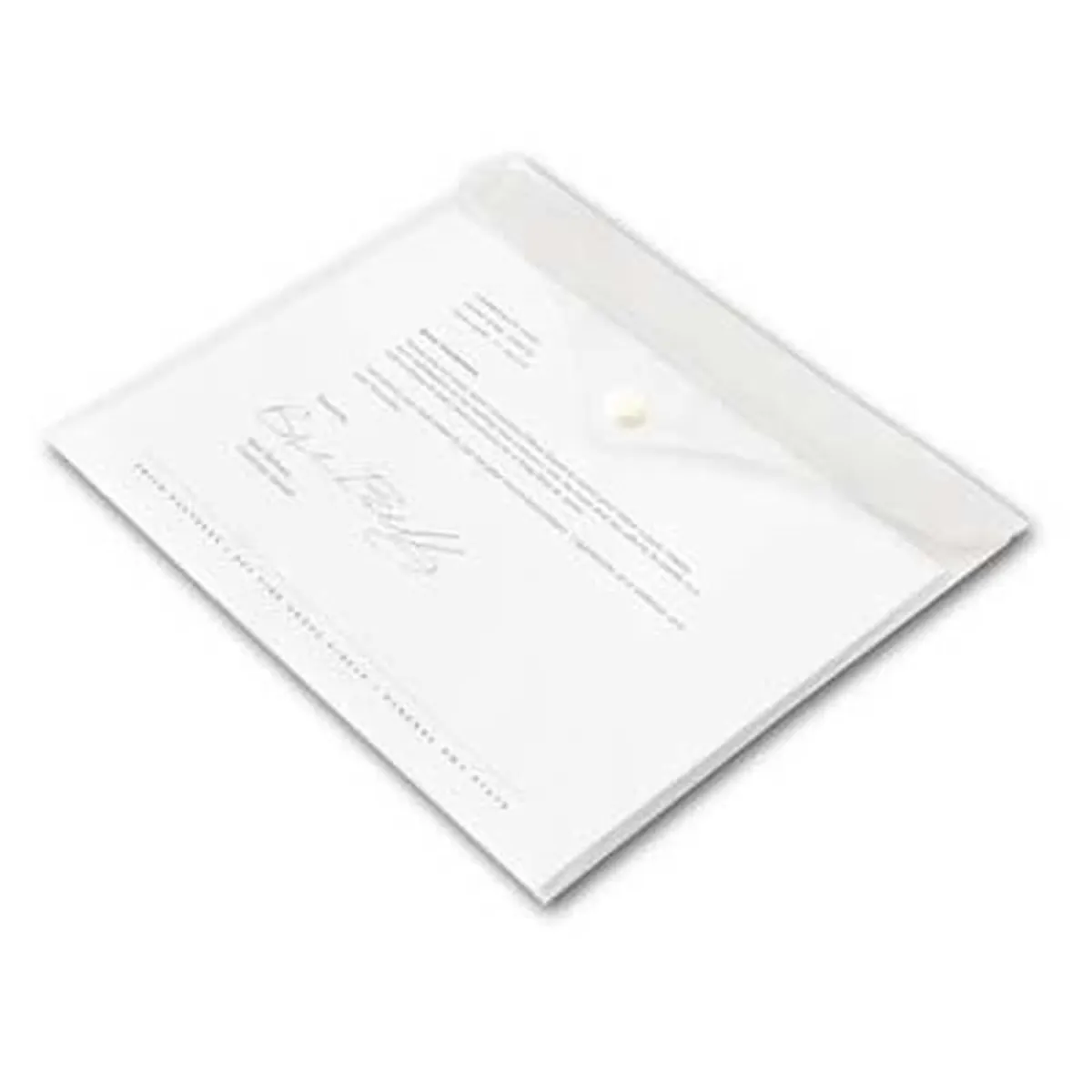 Office Depot A5 fekvő 5db/cs áttetsző fehér irattasak #1