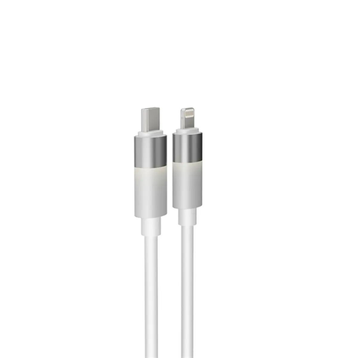 AVAX CB315 GLOWY 2m 27W USB-C - Lightning fehér gyorstöltő kábel #5