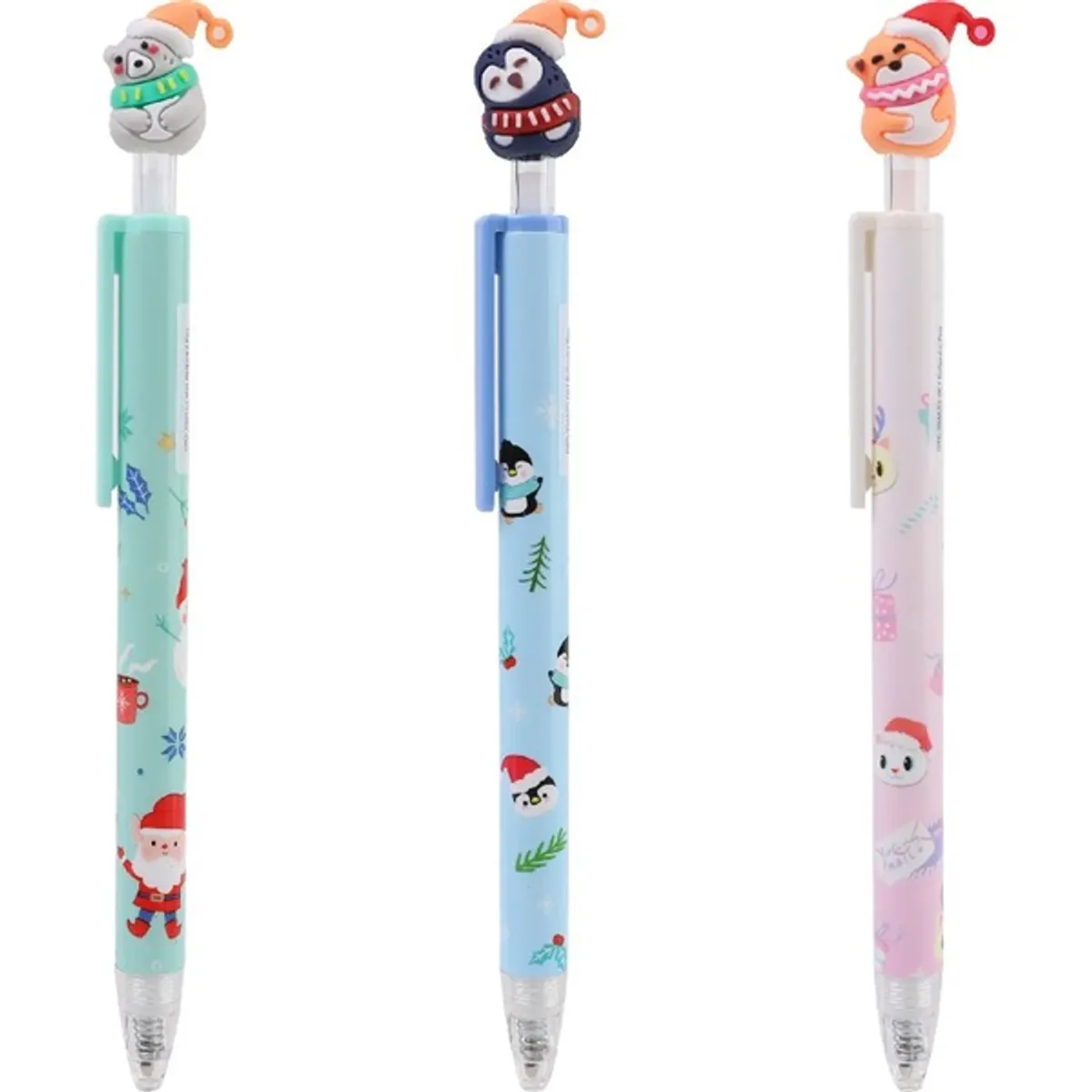 Nebulo Karácsonyi sapkás állatok nyomógombos golyóstoll #1