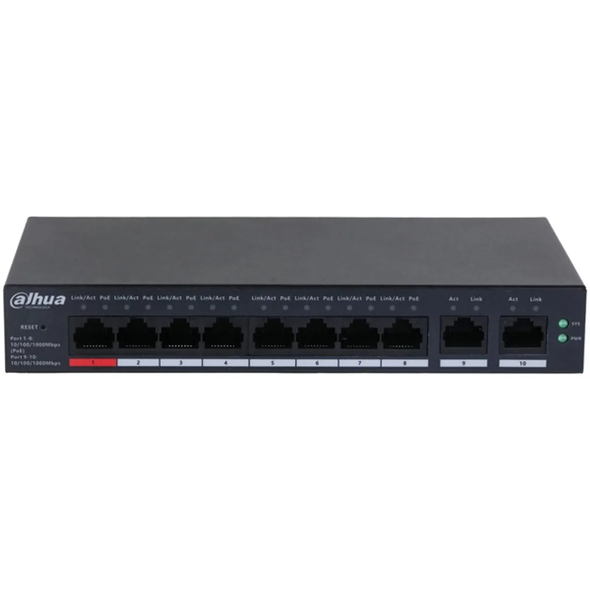Dahua CS4010-8GT-110 8x1 Gbps PoE + 2x1 Gbps uplink/110W/Cloud Managed PoE Switch #2