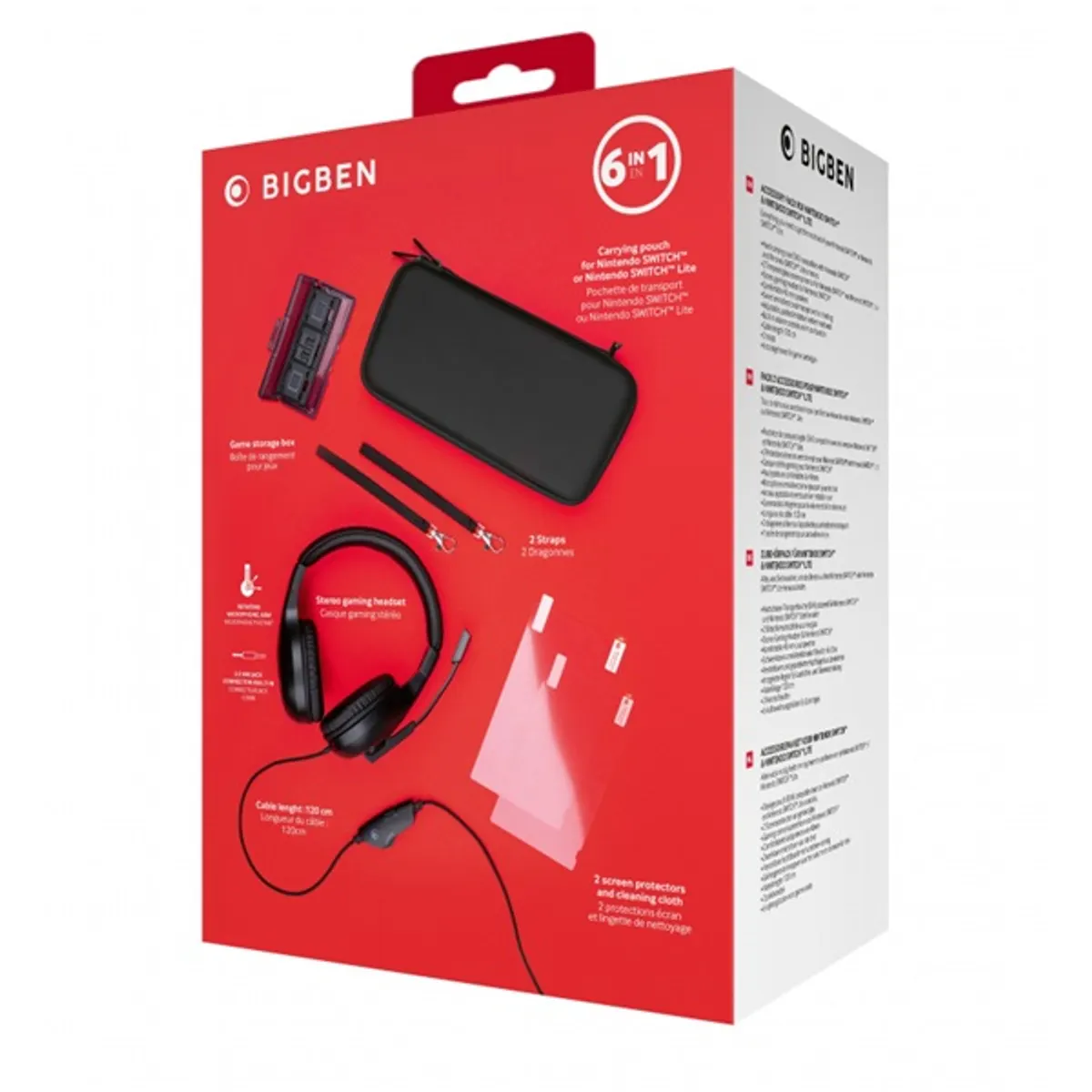 BigBen 2807405 Essential Pack Nintendo Switch fekete headset csomag #3