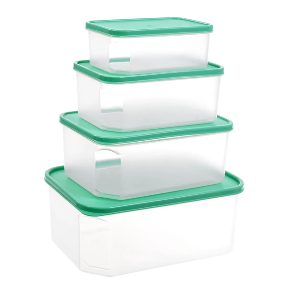 TOO KT-144 4 db-os téglalap ételtároló doboz szett 800ml+1.800ml+2.800ml+4.800ml #1