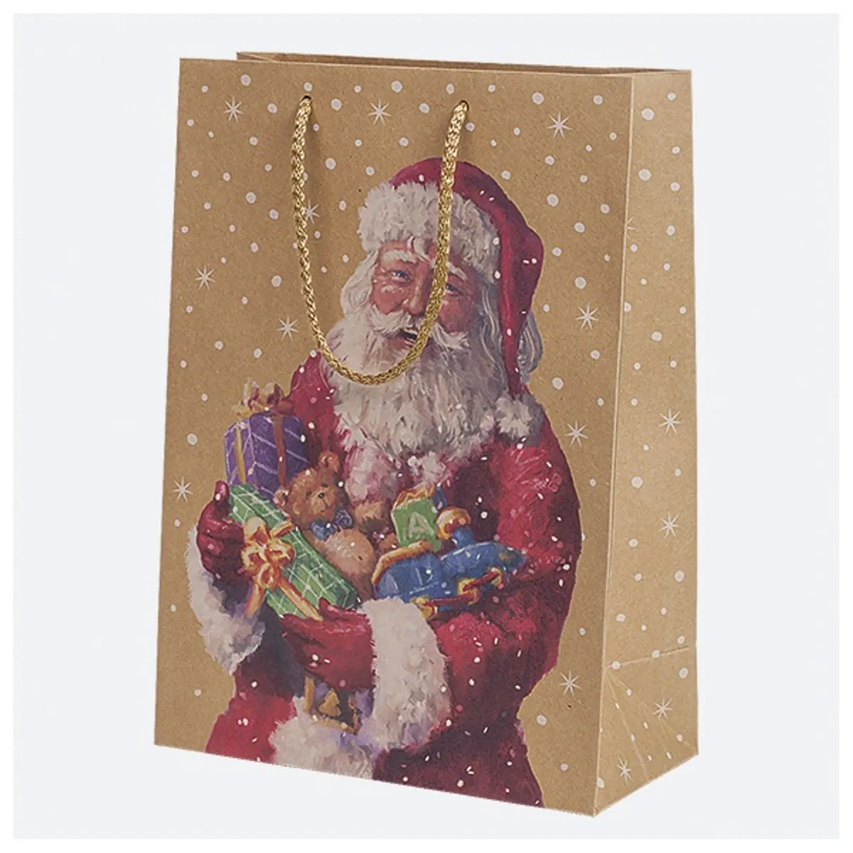 IRIS Karácsonyi ajándéktasak, EKO kraft papír, 230x320x110 mm, különböző színekben és mintával #7