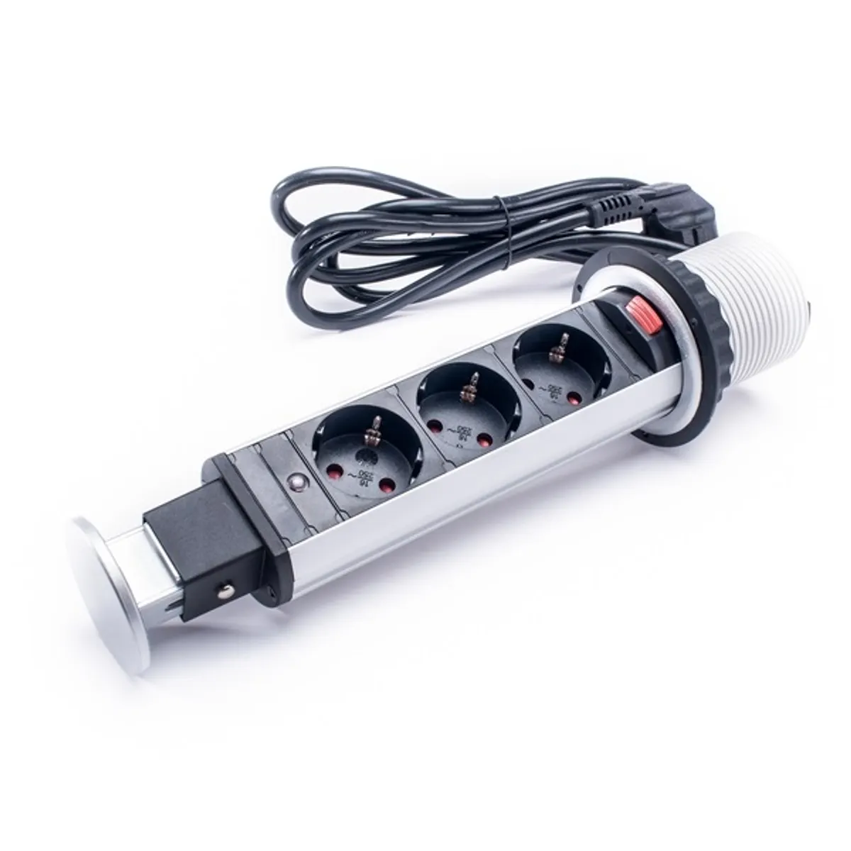 TOO PPS-300-3S IP20, 3x 2P+F, ezüst asztalba süllyeszthető elosztó #4