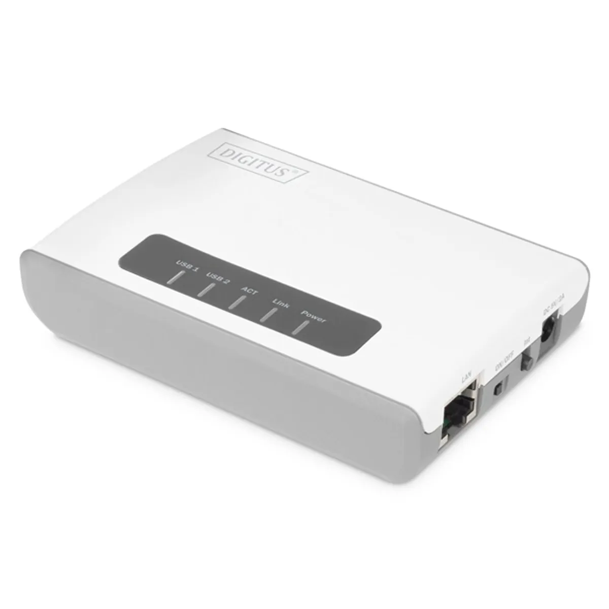 DIGITUS DN-13024 2 port USB 2.0 vezeték nélküli többfunkciós nyomtatószerver #1