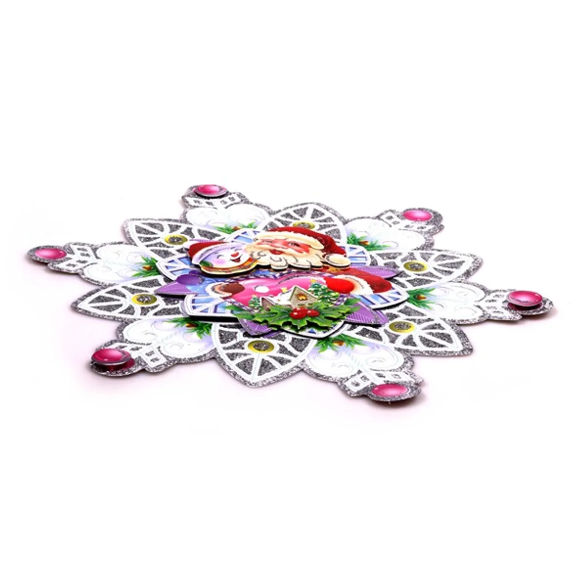 Iris 3D hópehely mintás/25x29cm 2db karton dekoráció #2