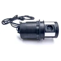 TOO PPS-101-4B IP20,4x 2P+F,HDMI,RJ45,2x USB-A,Qi töltés,hidraulikus, fekete asztalba süllyeszt.elosztó #3